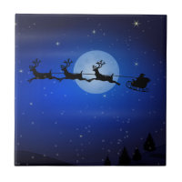 Flying Santa und seine Rentiere