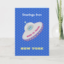 Flying Saucer Greetings Karte