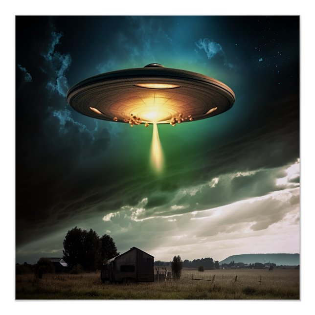 Flying Saucer Invasion Poster (Vorderseite)