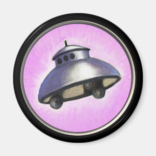 Flying Saucer (mit Rahmen verbunden) Magnet