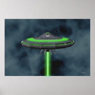 Flying Saucer - Sci-Fi-Poster Poster