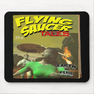 Flying Saucer Tales Fake Pulsabdeckung Mousepad