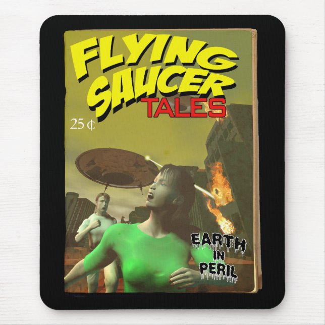 Flying Saucer Tales Fake Pulsabdeckung Mousepad (Vorne)