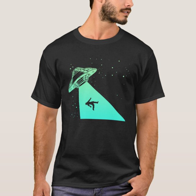 Flying Saucer UFO Astronauts are Aliens T-Shirt (Vorderseite)