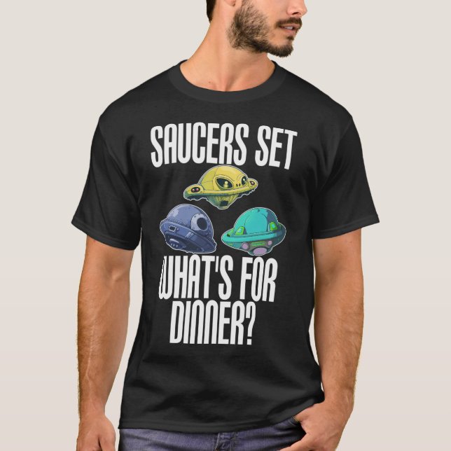 Flying Saucers Set Dark T-Shirt (Vorderseite)