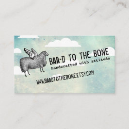 Flying Schafflügel Strickerei Strickwaren Visitenkarte