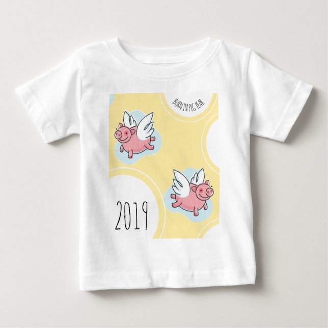 Flying Schweine New Baby B T-Shirt (Vorderseite)