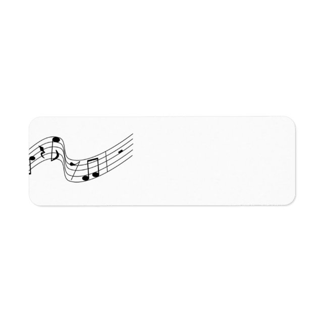 Flying Score Musical Rücksendeadresse Avery Label (Vorne)