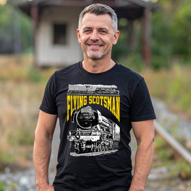 Flying Scotsman 1923 LNER Zug. Dampflokomotive. T-Shirt (Flying Scotsman 1923 LNER Train. Steam Locomotive. Basic Men Black T-Shirt)