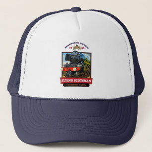 Flying Scotsman 4472 Dampf-Lokomotive Retro-Plakat Truckerkappe