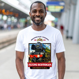 Flying Scotsman 4472 Steam Locomotive Retro Poster T-Shirt