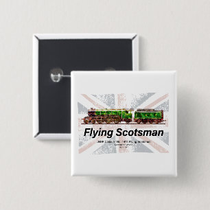 Flying Scotsman-Dampflokomotive Button
