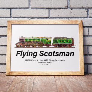Flying Scotsman-Dampflokomotive englische Lokomoti Poster
