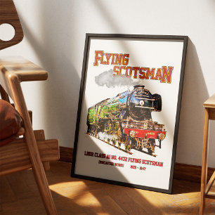 Flying Scotsman-Dampflokomotive englische Lokomoti Poster