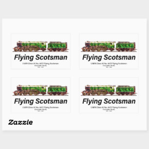Flying Scotsman-Dampflokomotive englische Lokomoti Rechteckiger Aufkleber
