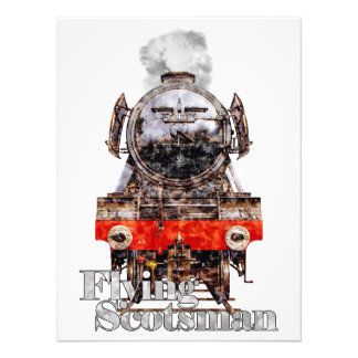 Flying Scotsman – Dampflokomotive-Illustration Fotodruck