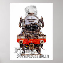 Flying Scotsman – Dampflokomotive-Illustration