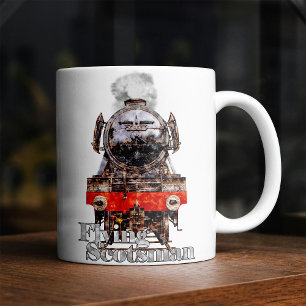 Flying Scotsman – Dampflokomotiven-Illustration Kaffeetasse