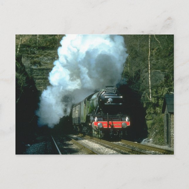 Flying Scotsman gefangen zwischen Tunneln in Baron Postkarte (Vorderseite)