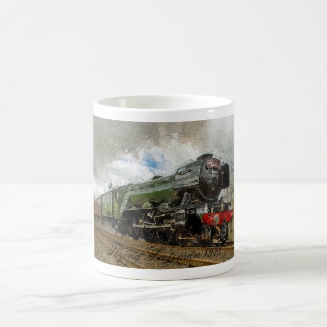 Flying Scotsman Oil Paintedl Illustration Kaffeetasse (Mittel)
