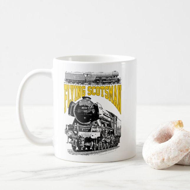 Flying Scotsman Steam Locomotive. 1923 LNER Train Kaffeetasse (Mit Donut)