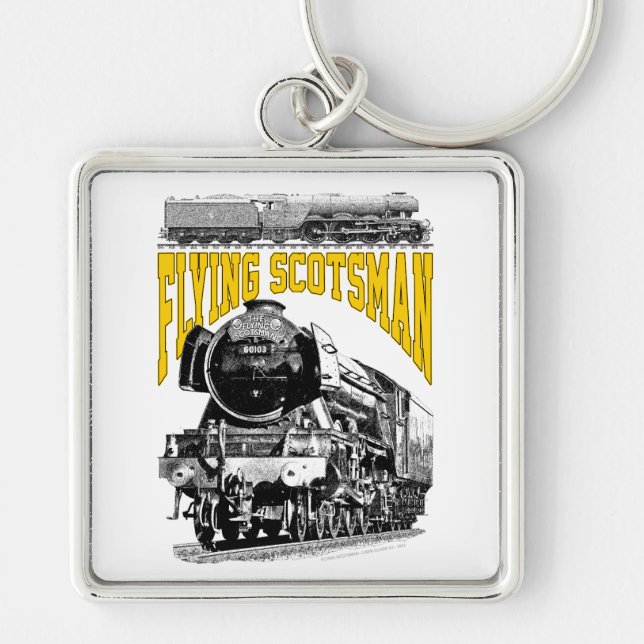 Flying Scotsman Steam Locomotive. 1923 LNER Train Schlüsselanhänger (Vorne)