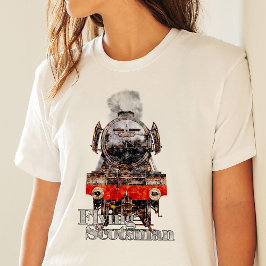 Flying Scotsman – Steam Locomotive Illustration T-Shirt