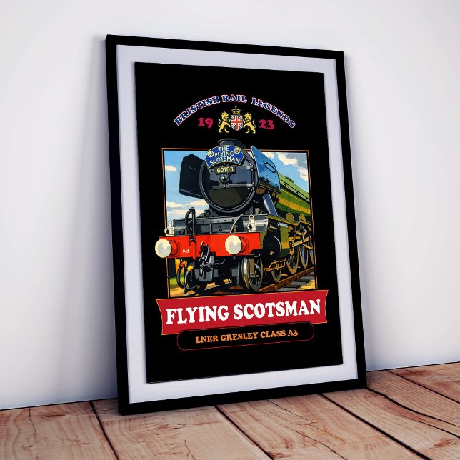 Flying Scotsman Steam Locomotive Vintage Poster (Flying Scotsman Steam Locomotive Vintage Poster. Poster)