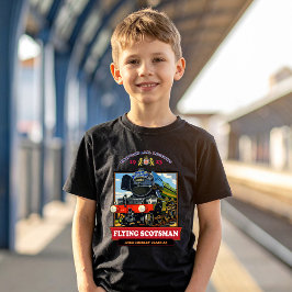 Flying Scotsman Steam Locomotive Vintage Poster T-Shirt