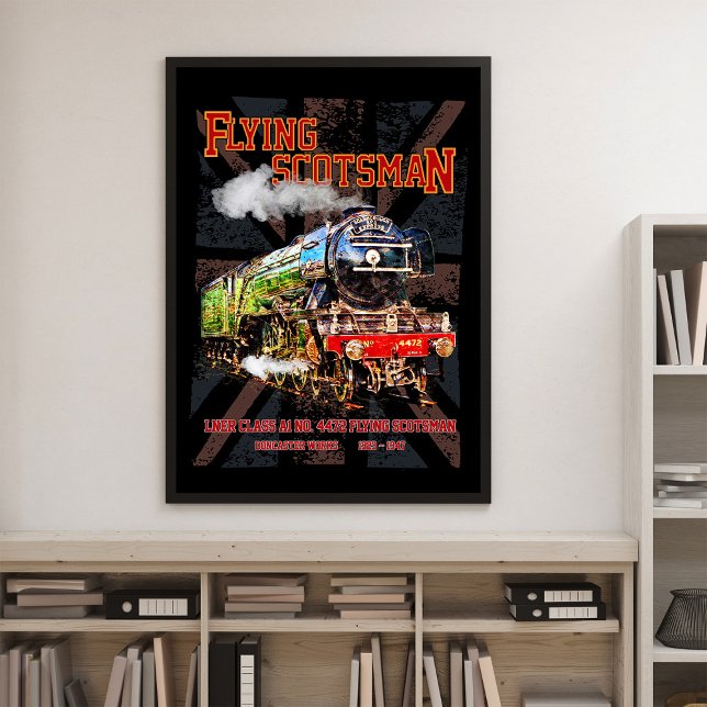 Flying Scotsman Steam Train English Locomotive Fotodruck (Flying Scotsman Steam Train English Locomotive. Photo Print)