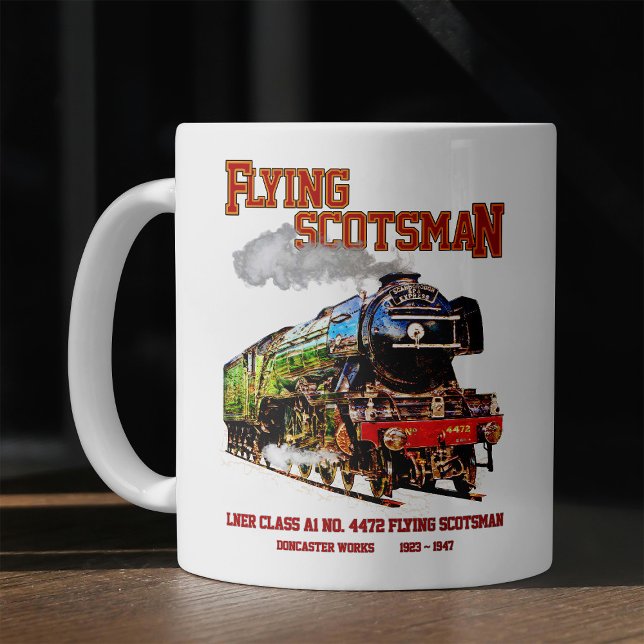 Flying Scotsman Steam Train English Locomotive Kaffeetasse (Von Creator hochgeladen)
