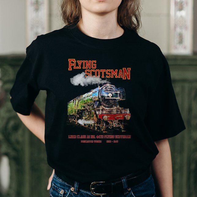 Flying Scotsman Steam Train English Locomotive T-Shirt (Flying Scotsman Steam Train English Locomotive. Womens Basic T-Shirt)