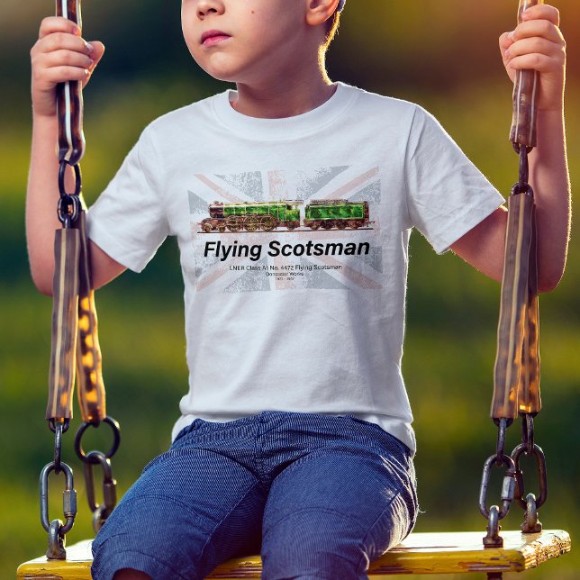 Flying Scotsman Steam Train English Locomotive T-Shirt (Flying Scotsman Steam Train English Locomotive. Boy Basic T-Shirt)