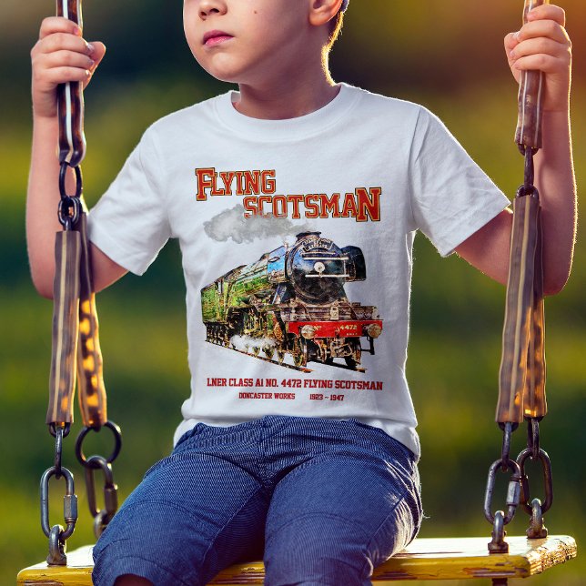 Flying Scotsman Steam Train English Locomotive T-Shirt (Von Creator hochgeladen)