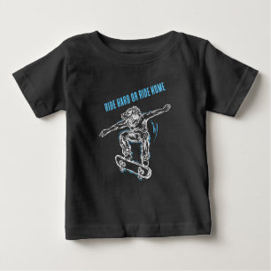 Flying Skater machen Halbair-Skateboarding Baby T-shirt