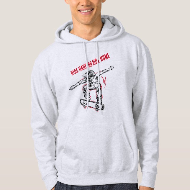 Flying Skater machen Halbair-Skateboarding Hoodie (Vorderseite)