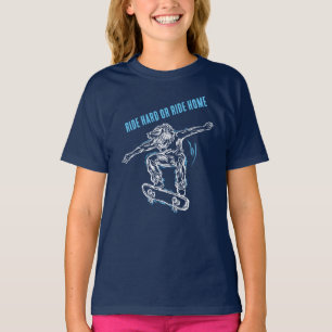 Flying Skater machen Halbair-Skateboarding T-Shirt