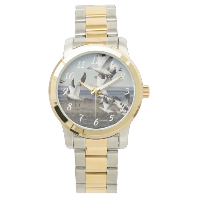 Flying Snow Gese Armbanduhr (Vorderseite)