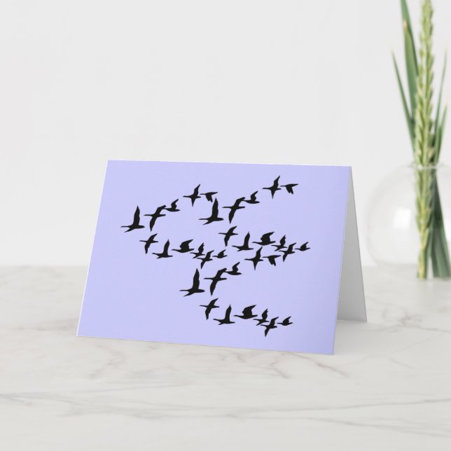 Flying South Geese Greeting Card Karte (Vorderseite)
