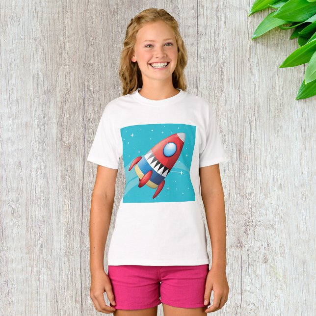 Flying Spaceship Girls T - Shirt (Von Creator hochgeladen)