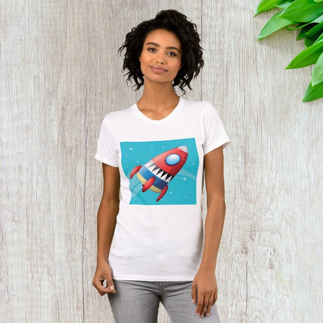 Flying Spaceship Womens T - Shirt (Von Creator hochgeladen)