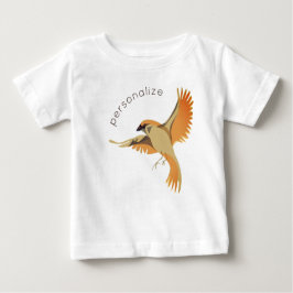 Flying Sparrow Cool Modern Bird Unisex Niedlich Cu Baby T-shirt