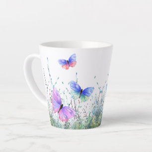 Flying Spring Butterflies Latte Tasse