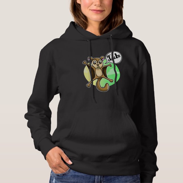 Flying squirrel cursing squirrel pooch swearing hoodie (Vorderseite)