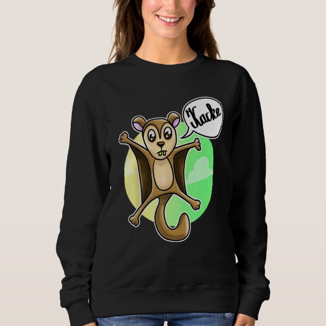 Flying squirrel cursing squirrel pooch swearing sweatshirt (Vorderseite)