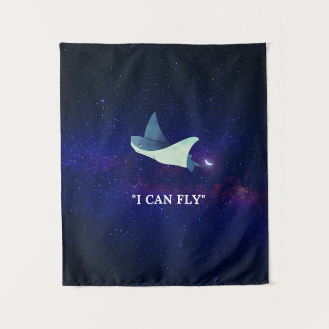 Flying Stingray Wandteppich (Vorderseite)