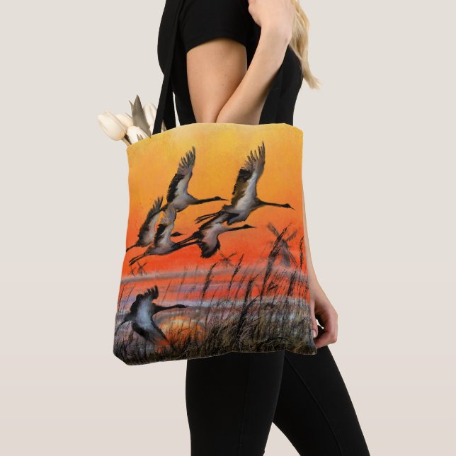 Flying Sunset Birds Tote Bag (Von Nahem)