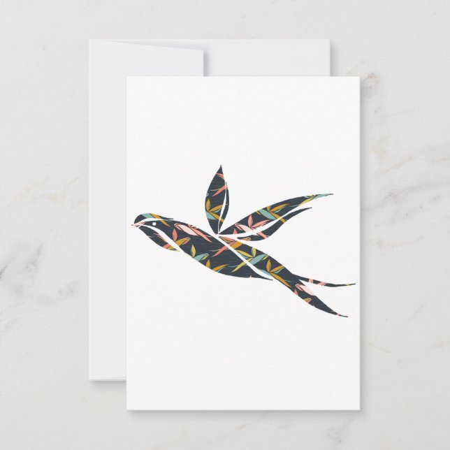 Flying swallow einladung (Vorderseite)