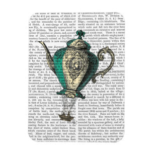Flying Teapot 1 Grün und Gelb Magnet