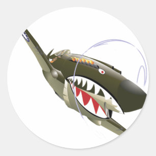 FLYING TIGER RUNDER AUFKLEBER